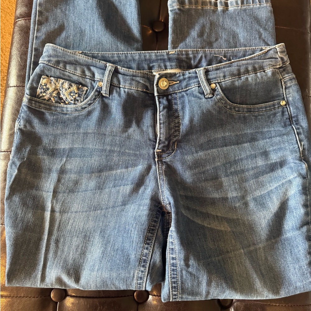 Christopher and Banks ladies  Blue Denim Jeans 10 P